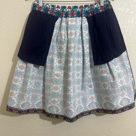 Boden Red and White Pleated Mini Skater Skirt - Picture 4 of 7